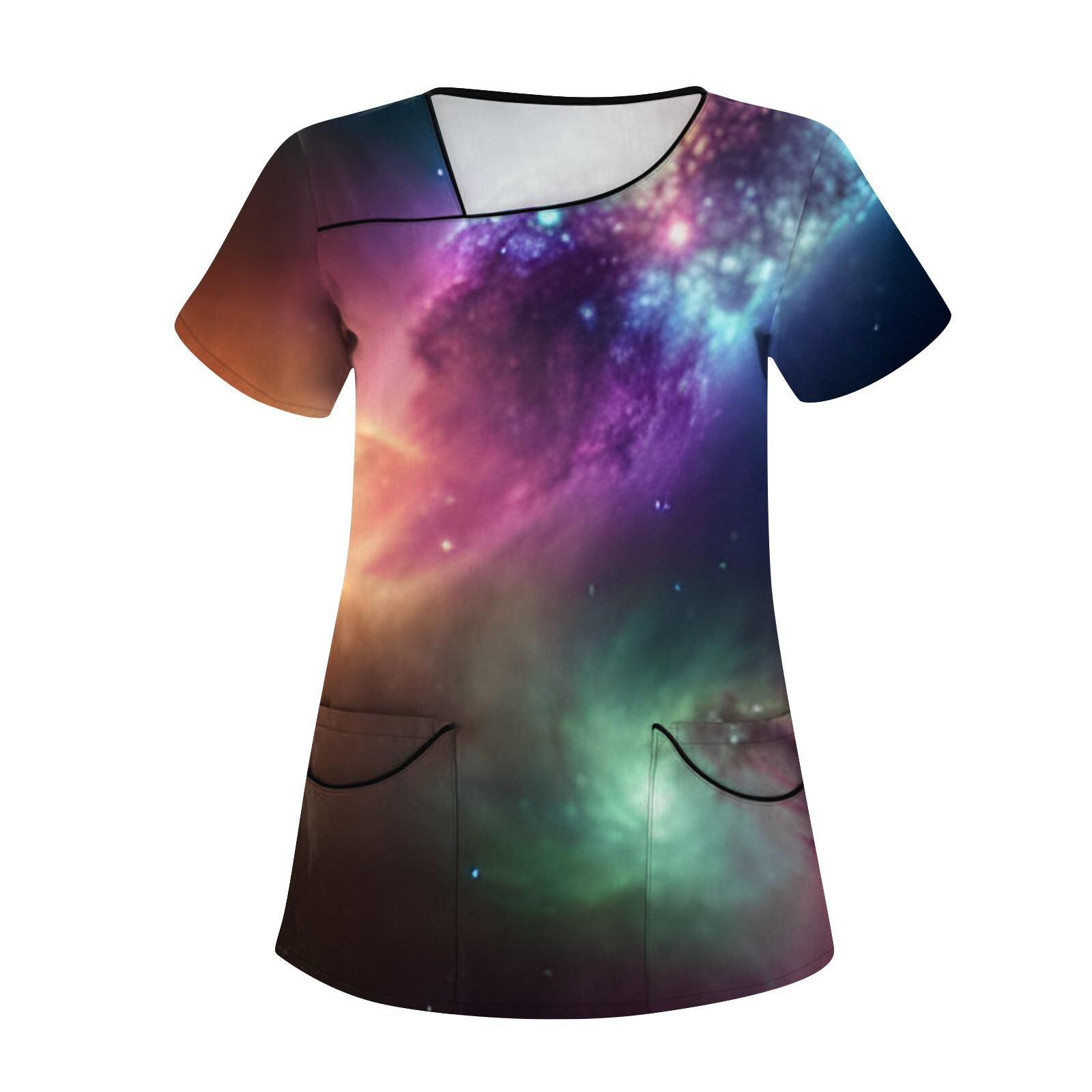 

Женская мода с принтом, короткий рукав, рабочая одежда с карманами, верхняя одежда XL