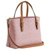 Coach Valentýnská limitovaná Mollie 25 Klasický monogram Odnímatelný přívěsek s květinou Taška Tote Bag Dámská taška Tote Bag Třešňově růžová CER24-IMPO