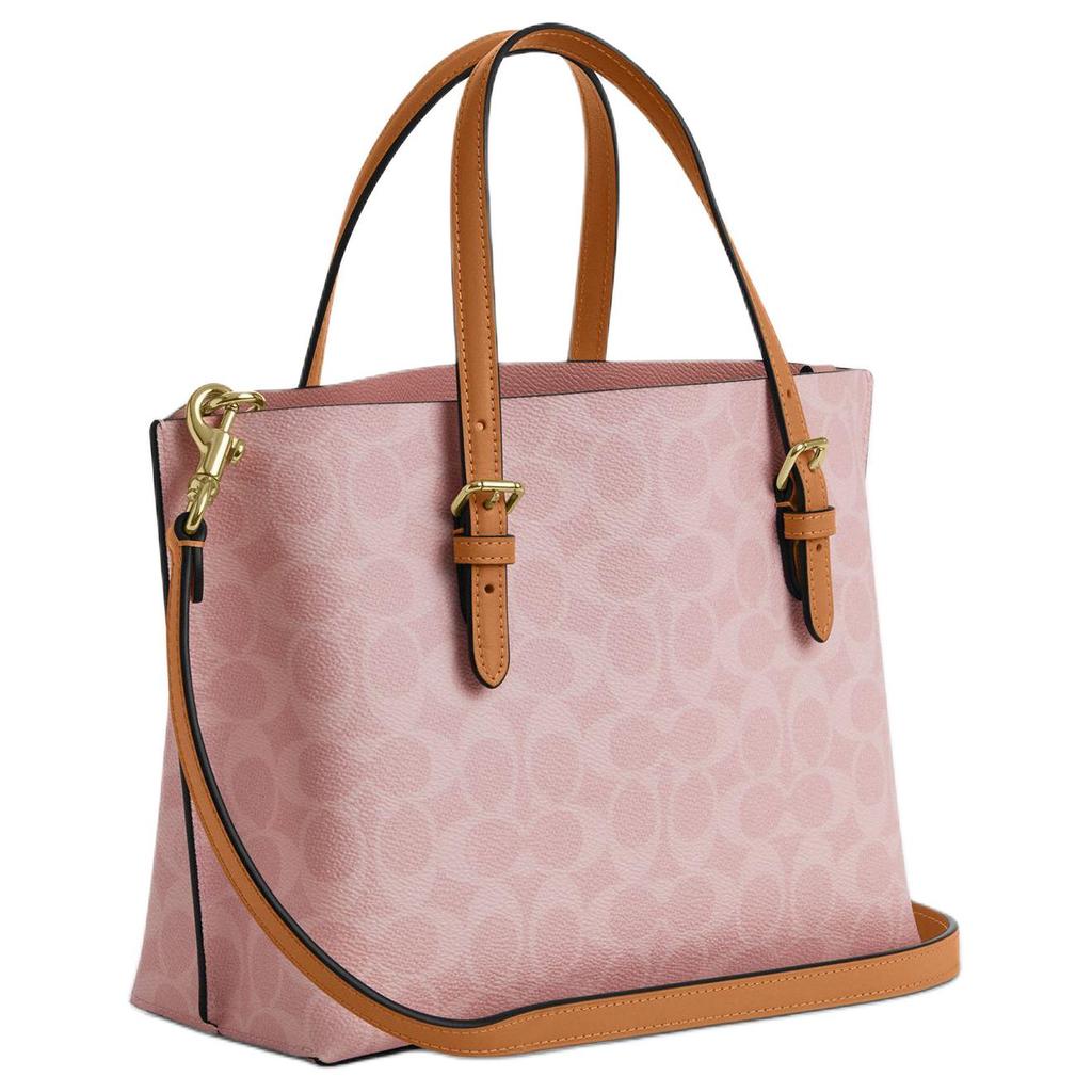 Coach Valentýnská limitovaná Mollie 25 Klasický monogram Odnímatelný přívěsek s květinou Taška Tote Bag Dámská taška Tote Bag Třešňově růžová CER24-IMPO
