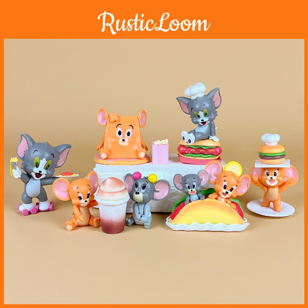 Tom And Jerry Cartoon Pvc Model With Hamburger Friesfor Design For Anime Fans