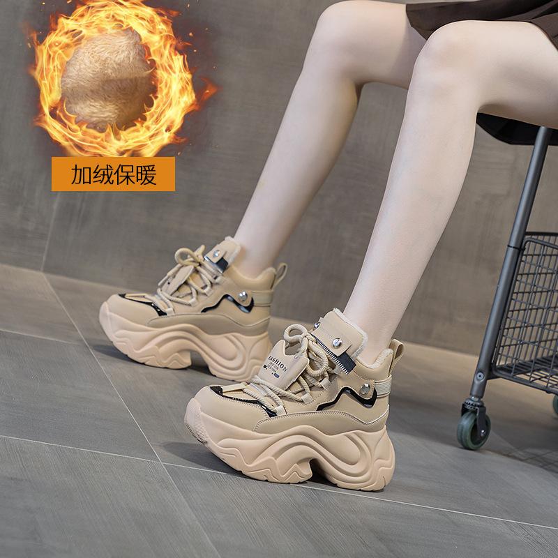 Daddy shoes platform women's spring 2025 new casual fashion sports versatile trendy shoes muffin inner height-increasing women's shoes