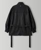 CHERI AUBE Roman Half Leather Jacket - Black