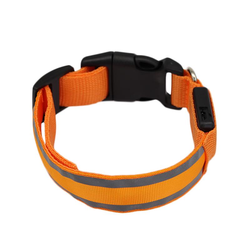 Rechargeable Luminous Reflective Dog Collar for Nighttime Walks