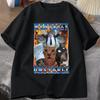 Unisextally Unstable Funny Cat Meme T Shirt Unisex Stupid Unhinged T Shirts Harajuku Cotton Short Sleeve Graphic T Shirts Unisex Clothes
