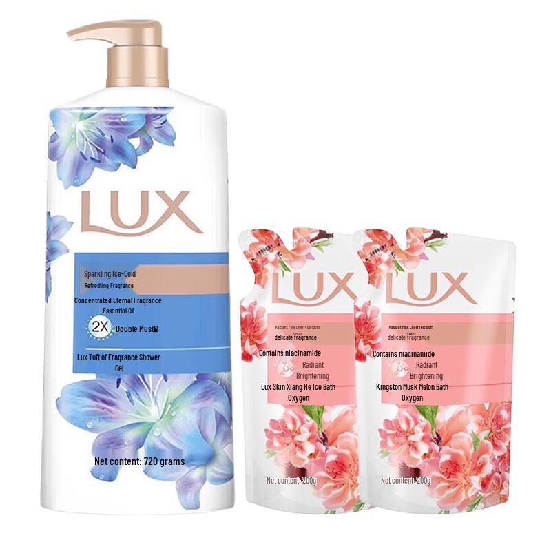LUX Shimmering Ice Cool Shower Milk Set