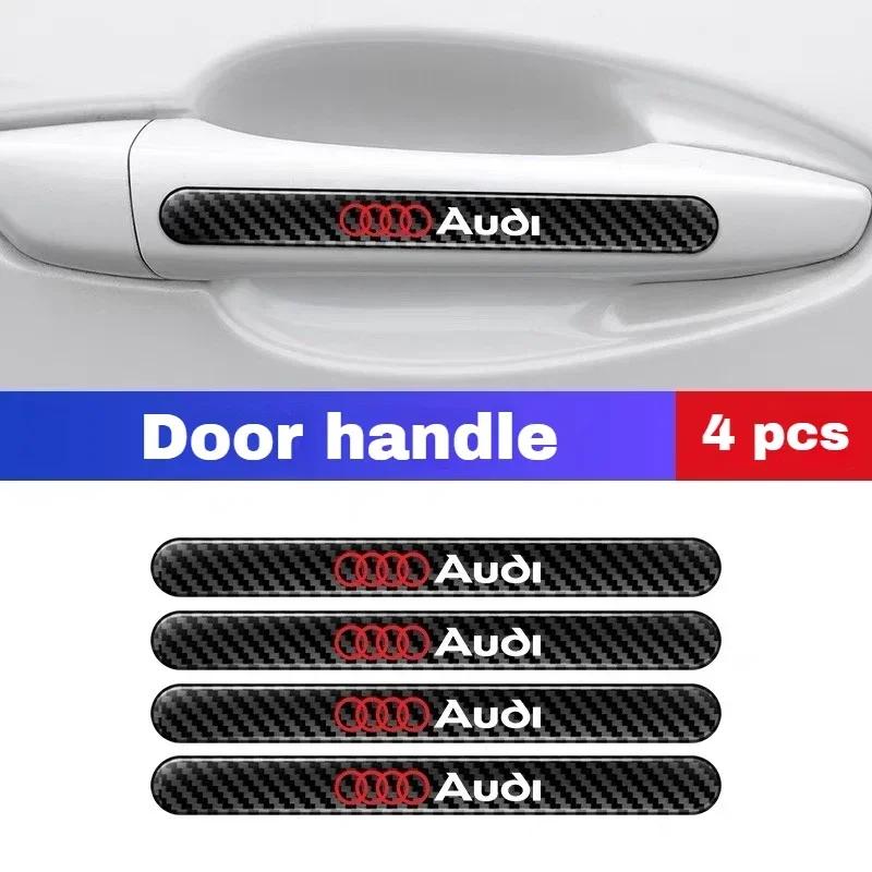 3D Car Door Bowl Door Handle Protective Sticker Rearview Mirror Carbon Fiber Drop Adhesive Sticker For B Car Accessories