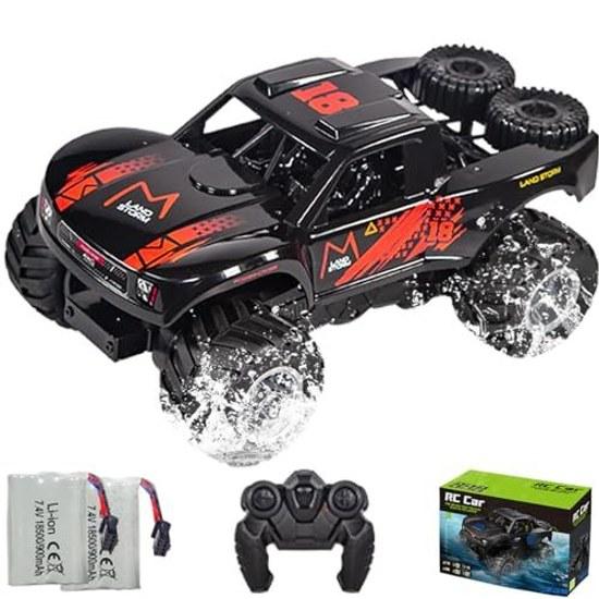 All-terrain Amphibious Remote Control Car Kids Popular Waterproof Vehicle Off-road Drift 2.4Ghz 4WD 360 Rotation RC Special Boat Electric Toy Includes