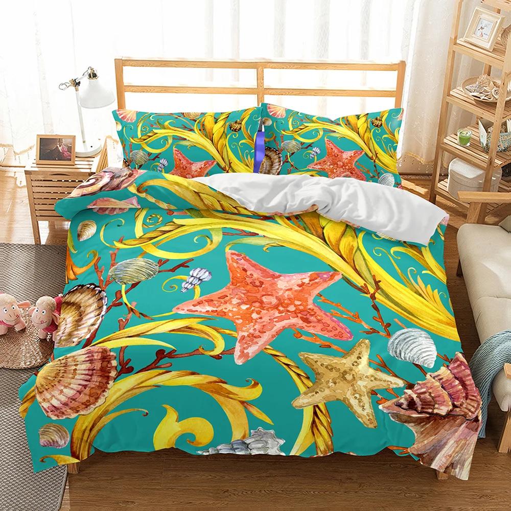 

Children Kids Beding Set Printed Sea world Twin Ful Quen King-Sized Dimensionsd Dimensions Bed cover Sets High-quality Designer home textile Bedings 100*200cm Single