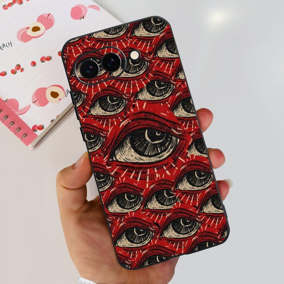 For Google Pixel 9a 9 Pro Phone Case Cool Cartoon Cat Painting Soft Slim Clear TPU Rubber Silicone Back Cover For Google 9 9Pro
