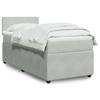 VidaXL Slatted Bed Base and Mattress Light Grey 90x190 Cm Velvet 3289908