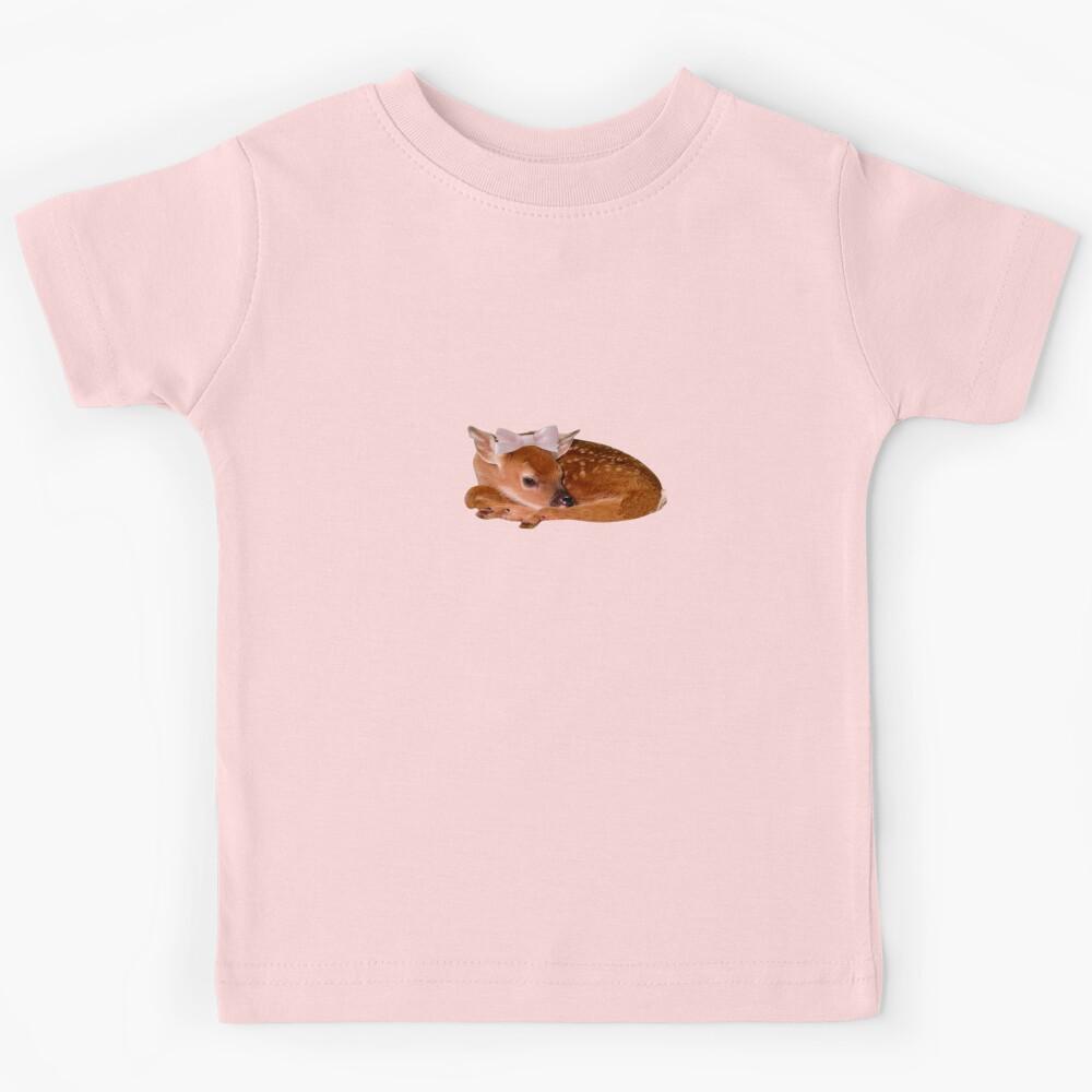 baby deer with ribbon bow Kids T-Shirt 140