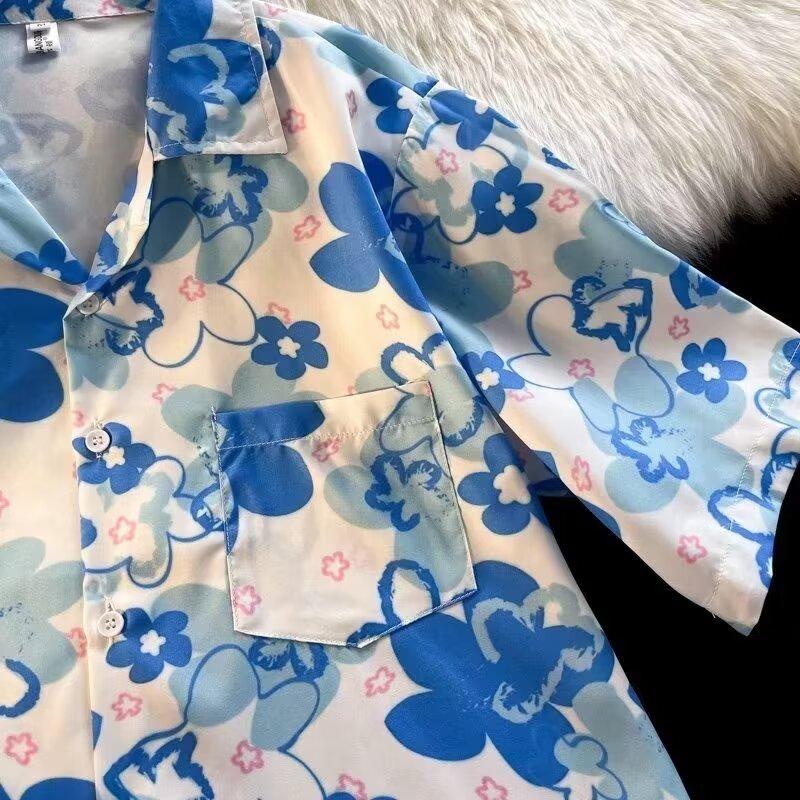 2024 Vintage košile Pánská Letní Ležérní Studentská Volná Niche Pánský Top Na Svršek