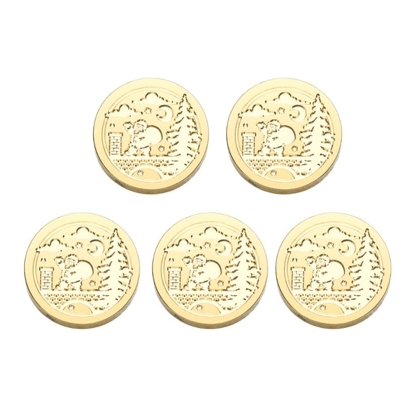 Emboss Sealings Wax Stamp Head Brasses Sealing Stamp Wax Seal Stamp Head Replacement for Envelope Sealing Greeting Card