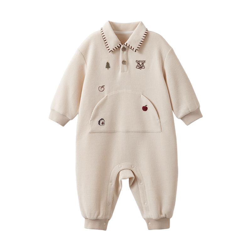 EMXEE Baby Camellia Waffle Romper 90