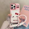 Hello Kitty Emoji Bag Apple 11promax Mobile Phone Case iPhone11 Large Hole 11 Soft 11 Wristband Lanyard 11