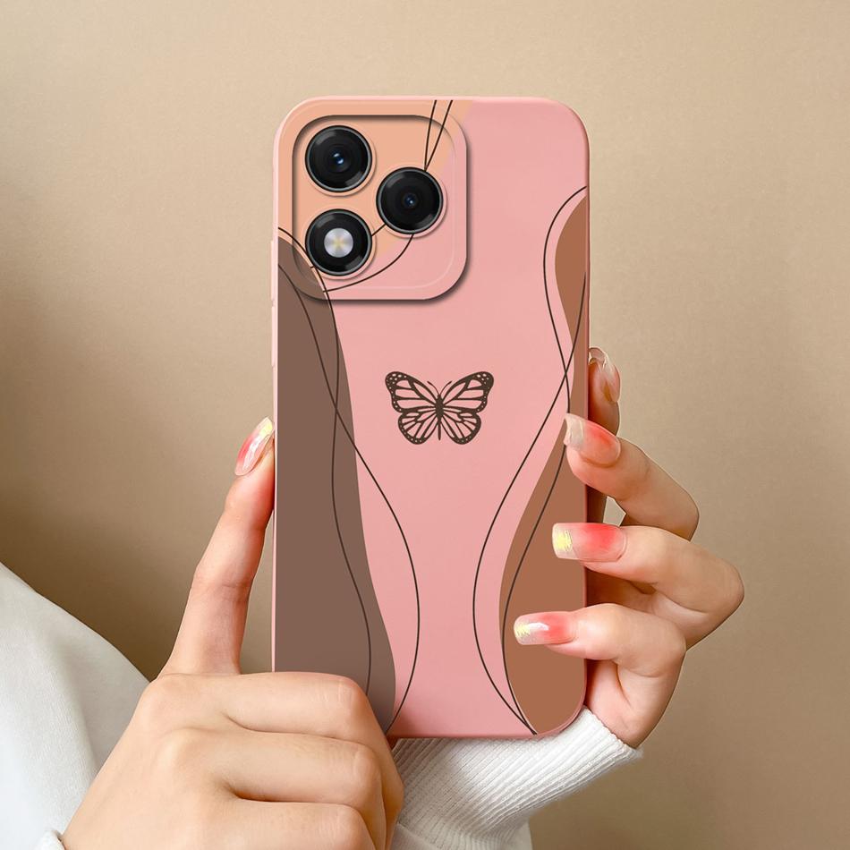 For Honor 400 Lite Case Butterfly Heart Soft Liquid Silicone Full Protection Anti Drop Phone Back Cover For Honor 400Lite Funda