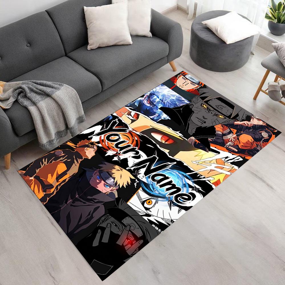 Naruto Character Customizable Name Area Rug Perfect for Dormitory Entryway Outdoor Hallway Antislip Carpet Office home decor Perfect Gift for Women/Me