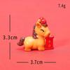 5Pcs Cartoon Horse Animal Miniatures Resin Ornaments Fairy Garden Decoration Moss Terrarium Micro Landscape