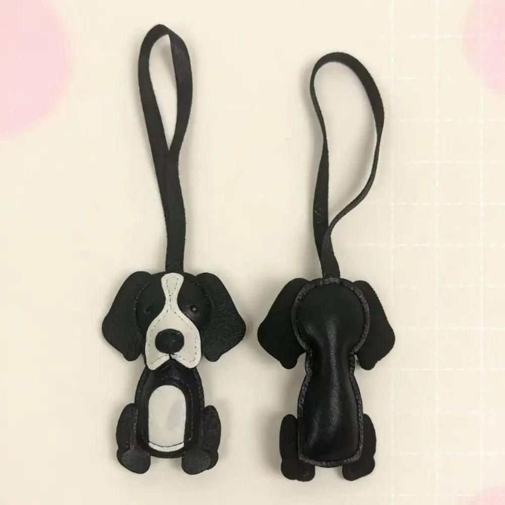 Multi-color Hanger Border Collie Leather Pendant Cartoon Charm Pu Leather Dog Keychain Fashion DIY Bag Pendant Women