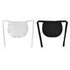 1Pcs Durable Waitress Maid Style Waist Apron Black White Polyester Cooking Aprons Cosplay Costume Cute Half Apron Kitchen Party