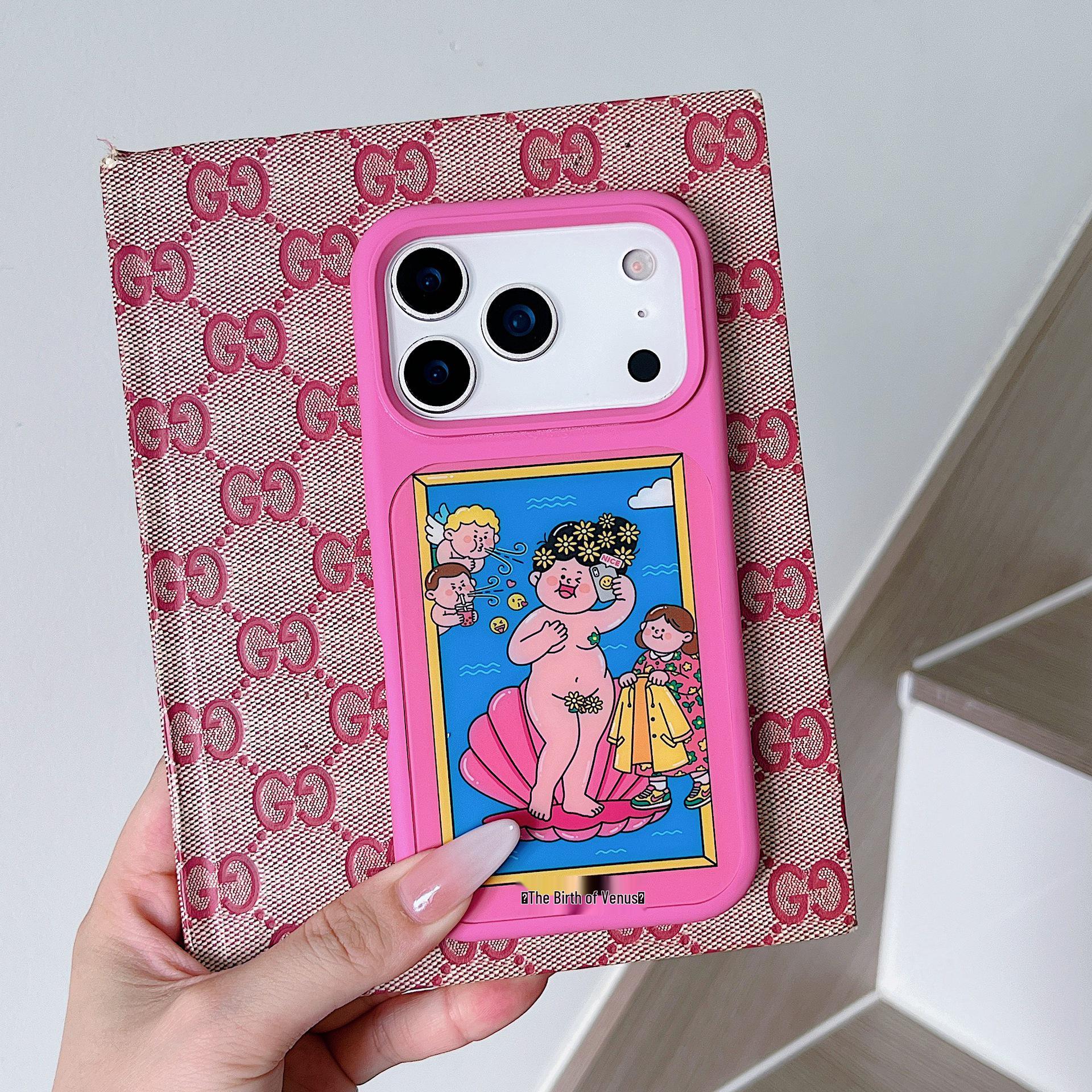 Soft & Sticky Liquid Silicone Case with Funny Illustration for iPhone 17 Max - Magnetic Full Coverage. 17