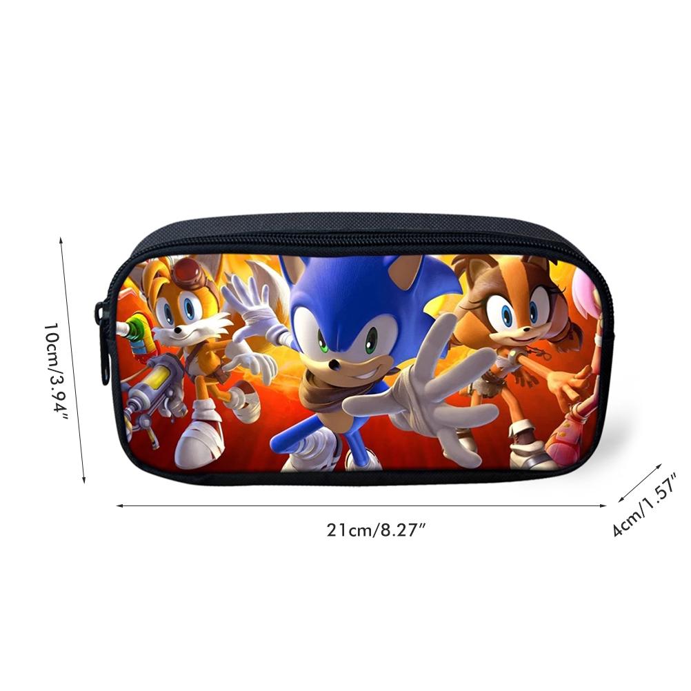 Anime Pen Bag Large Capacity Cartoon Pattern Pencil Case Kids Pencil Pouch for Student or Holiday Gift