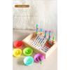 Montessori Educación Temprana Clip Tubo de Ensayo Cuentas de Color Niños Color Cognitivo Coordinación Mano-ojo Juguetes Educativos para el Cerebro