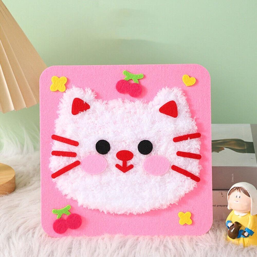 Sewing Needle and Thread Painting Cartoon Animal Felt Sewing Kit  Beginners
