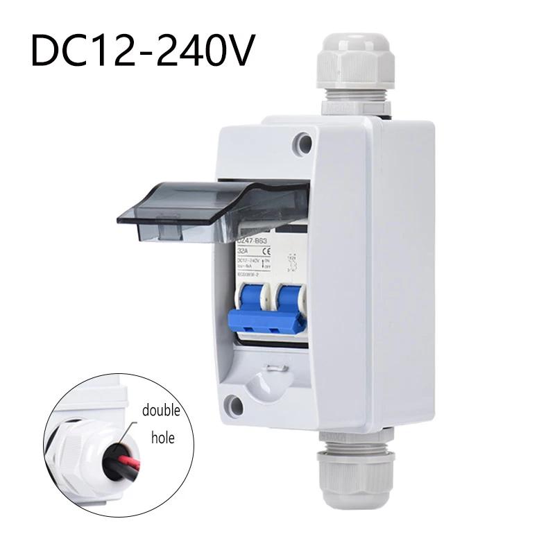 Solar Photovoltaic Battery PV Combiner Box DC Switch Miniature Circuit Breaker With Junction Box 12V 24V 48V 500V 1000V IP65