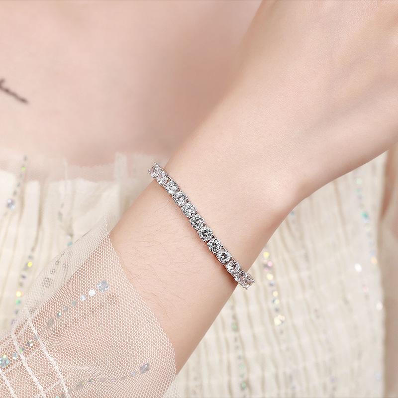 Tennis Chain Bracelet, Trendy Hip-hop Style, Men's Personalized Accessories, Fashionable and Versatile Accessories.