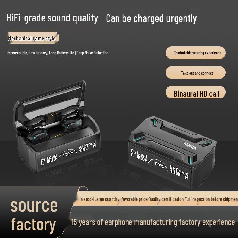 

M96 Wireless Bluetooth 5.3 Gaming Earbuds with Digital Display and Long Battery Life Gray M96 with Power Bank Function