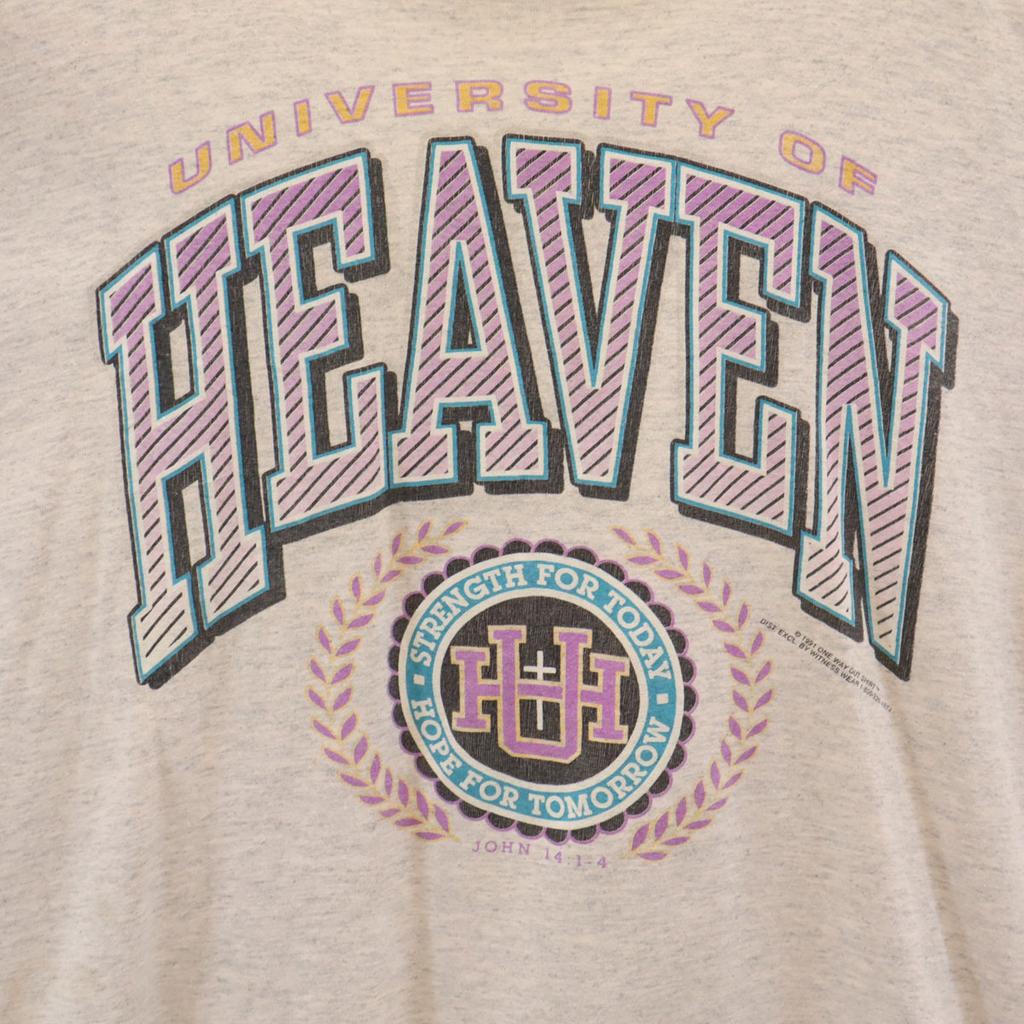 WITNESS 90s Made In USA Old HEVEN Short Sleeve T-shirt XL Single Stitch Men's Used