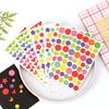 6/12pcs Colorful Paper Stickers Dot Heart Pentagram Diary Journal Decoration School Creative Award YMY