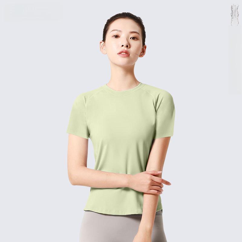 Juyitang Women's Mesh Short-Sleeve Yoga T-Shirt: Breathable, Chest-Shaping Fitness Wear