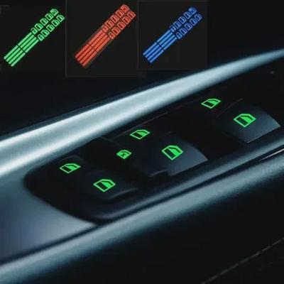Car Window Lifter Fluorescent Sticker - Luminous Glass Switch Button Decal
