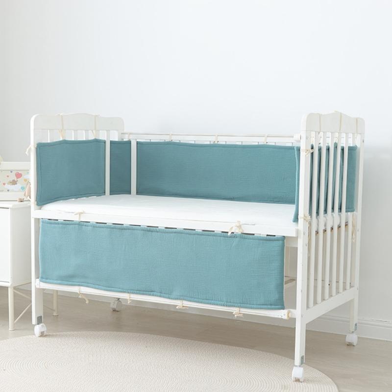2 Piece/set User Friendly Baby Cot Rail Guard Elastic Cushioning Padding With Easy Setups For Infant Crib Protection