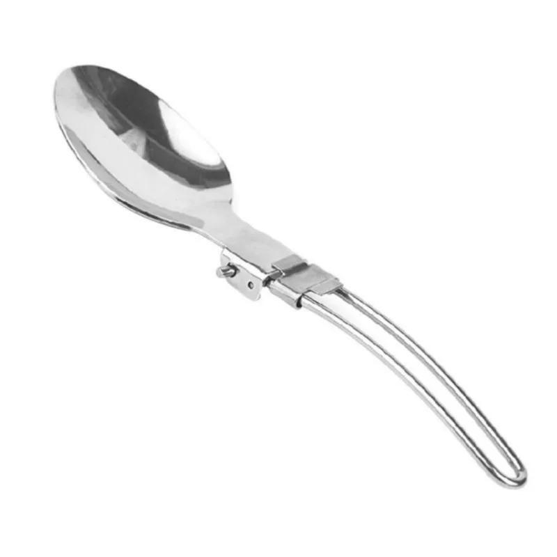 3pcs/set Outdoor Stainless Steel Folded Fork Spoon Knife Picnic Camping Dinnerware Tableware