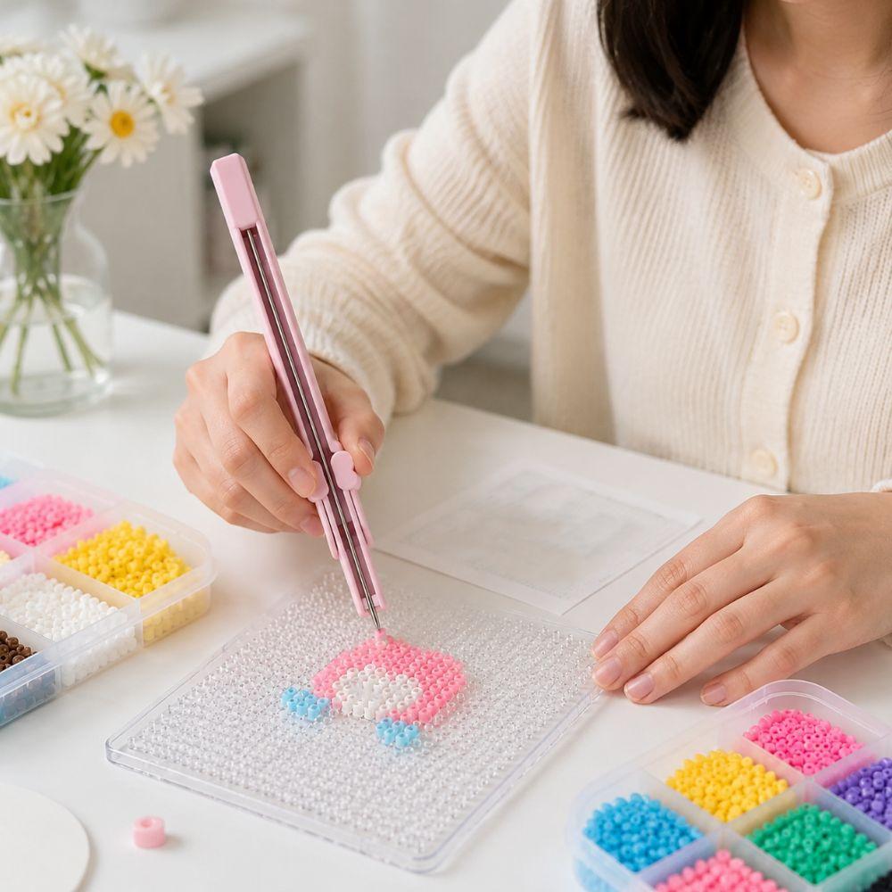 Handheld Automatic Fuse Bead Pen Efficient Bead Placement Tool Press-Type Bead Pen Beading Project