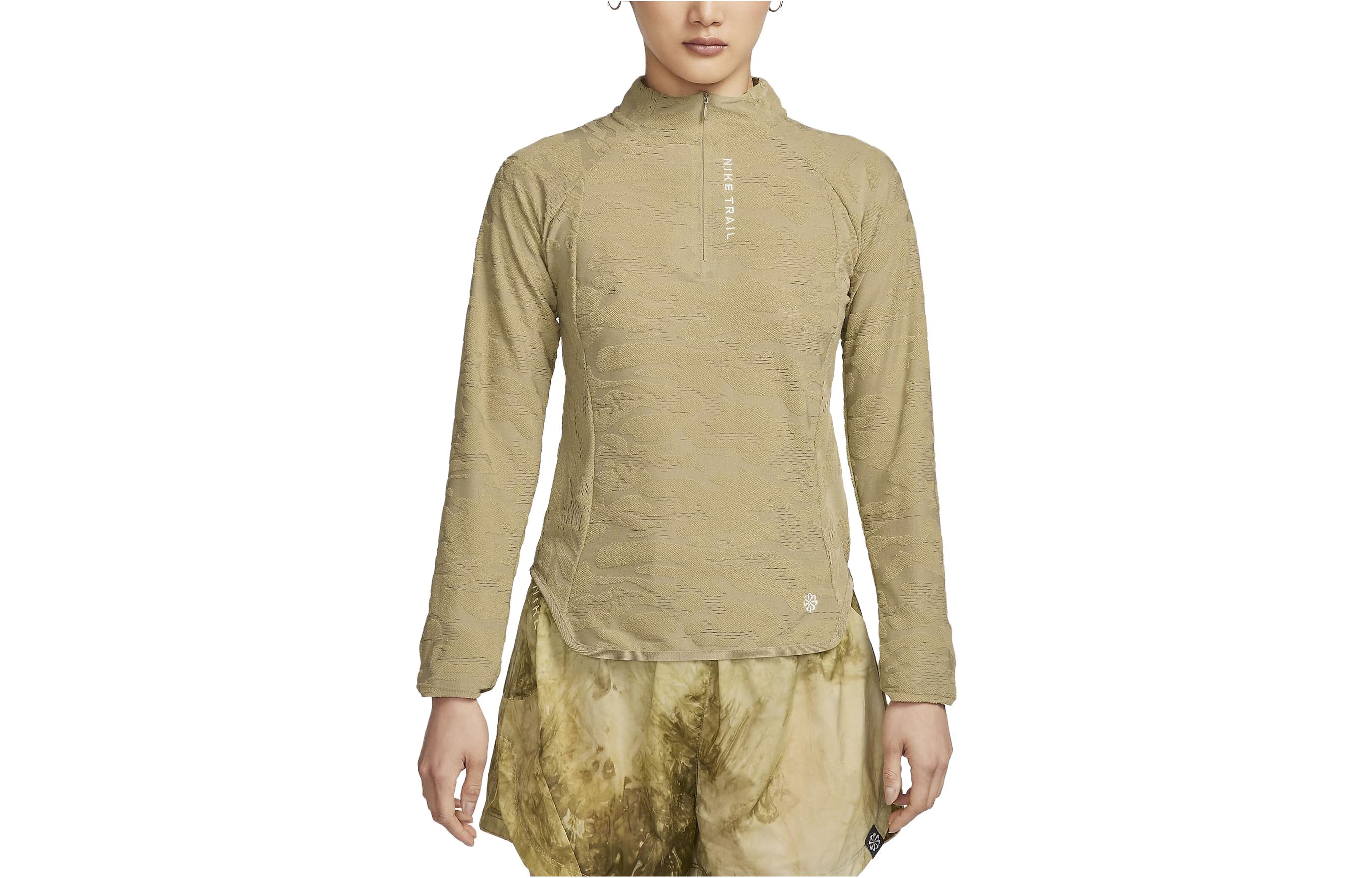 Nike T Shirts Women s Umber Stand Collar Moderate Other FB7638-276 L