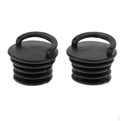 2 Pieces Rubber Kayak Scupper Plug Kits Water Proof Canoe Stoppers Replacement Accessories