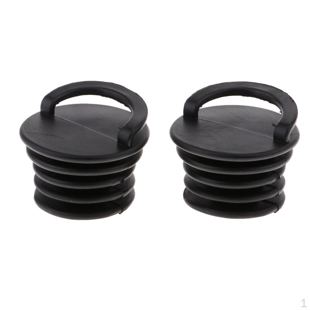 2 Pieces Rubber Kayak Scupper Plug Kits Water Proof Canoe Stoppers Replacement Accessories