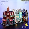 MINI Bricks European Market Street Caf Villa Store House Building Blocks City Street View Scene Model Assemble Toy Kid Gifts