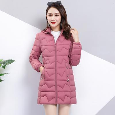 Winter New Women's Cotton Coat Women's Mid Length Slim Fit Korean Versatile Cotton Coat Large Thickened Warm Coat