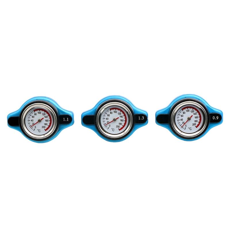 Automotive Motorcycle Car Cooling Systems Radiator Caps With Built In Thermometer, Readout 0.9Bar Seal Easy Installation