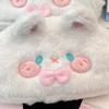 Kawaii Plush Rabbit Student Stationery Bag Portable Large Capacity Pen Case Cosmetics Storage Bag For School Office Accessories