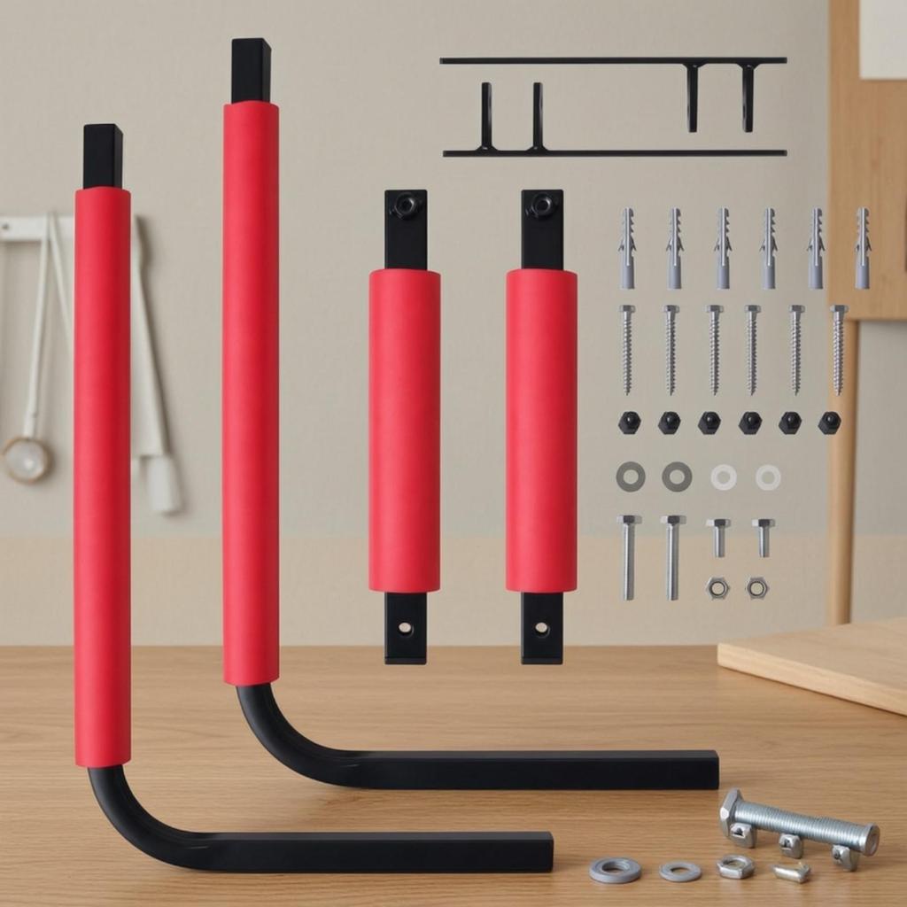 Sistema di portapacchi da tetto per veicoli montato a parete HeavyDuty Metallico con supporti imbottiti