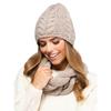 Idaho Braid Hat Set with Snood Color Brown