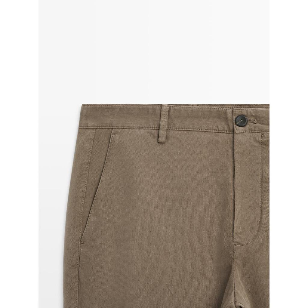 Masimodutti Slim Fit Micro Textured Pants