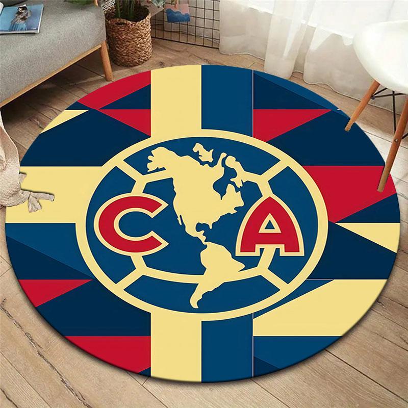 Club America Round Area Rug,Carpet Rug for Living Room Bedroom Sofa Playroom Decor,Non-slip Floor Mat
