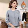 Mom's Velvet-Lined Knitwear: Warm Top for Middle-Aged & Elderly Women
